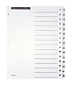 Office Depot® Brand Table Of Contents Customizable Index With Preprinted Tabs, White, Numbered 1-15