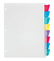 Office Depot® Brand Plastic Dividers With Insertable Rounded Tabs, Assorted Colors, 8-Tab 1 thumbnail image