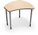 Balt Shapes Desk™ Configurable Student Desking, With Fusion Maple Book Box, Fusion Maple/Platinum