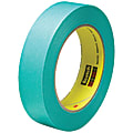 3M™ 2480S Masking Tape, 3" Core, 1" x 180', Green, Pack Of 12