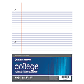 Office Depot® Brand College Ruled Notebook Filler Paper, 3-Hole Punched, 10 1/2" x 8", White, 400 Sheets 1 thumbnail image
