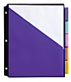 Office Depot® Brand Double Pocket Insertable Plastic Divider, 5-Tab, 8-1/2" x 11", Assorted Colors 1 thumbnail image