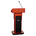 AmpliVox Executive Adjustable Sound Column Lectern, 46 1/2"H x 21"W x 15"D, Mahogany 1 thumbnail image