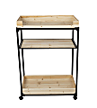 Mind Reader 3-Tier Rolling Beverage Utility Cart, 38-1/2”H x 27-1/4”W x 16-1/8”D, Black 1 thumbnail image