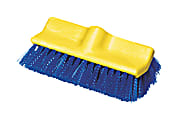 Rubbermaid Commercial Bi-Level Deck Scrub Brush, Poly Fibers, 10 Plastic Block, Tapered Hole, 1 Brush