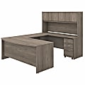 Bush® Business Furniture Studio C 72"W x 36"D U-Shaped Desk With Hutch And Mobile File Cabinet, Modern Hickory, Standard Delivery 1 thumbnail image