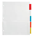 Office Depot® Brand Insertable Pocket Dividers With Tabs, 9 1/8" x 11 1/4", Assorted Colors, 5-Tab