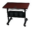 Balt® Flipper Training Table, Tabletop and Base, Rectangular, 29 1/2"H x 36"W x 24"D, Mahogany