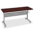 Balt Flipper Rectangular Training Table Top, 29 1/2"H x 60"W x 24"D, Mahogany/Black 1 thumbnail image