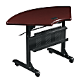 Balt® Flipper Training Table, Quarter Round, Black/Mahogany 1 thumbnail image