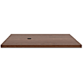 Lorell® Prominence Conference Rectangle Table Top, 48"W x 60"L, Walnut
