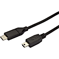 StarTech.com USB-C to Mini-USB Cable - M/M - 2 m 6ft - USB 2.0 - 6.60 ft USB Data Transfer Cable for Camera, Notebook, GPS - First End: 1 x Type B Male Mini USB - Second End: 1 x Type C Male USB - 60 MB/s - Shielding - Nickel Plated Connector - Black