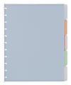 TUL® Discbound Notebook Tab Dividers, Limited Edition, Sunset Shades, Letter Size, Assorted Light Colors, Pack of 5 Dividers