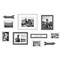 Kate And Laurel Bordeaux Gallery Wall Kit, Assorted Sizes, Rustic Gray/White, Set Of 10 1 thumbnail image
