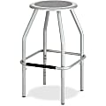 Safco Diesel Adjustable Height Steel Stool, Silver