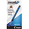 Pilot® Precise™ V7 Liquid Ink Rollerball Pens, Fine Point, 0.7 mm, Blue Barrel, Blue Ink, Pack Of 12