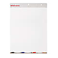 Office Depot® Brand 30% Recycled Bleed-Resistant Easel Pad, 27" x 30 1/4", 3-Hole Punched, 50 Sheets, White