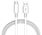 Ativa® Flat USB Type-C-To-USB-Type-A Cable, 6', White, 41527