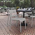 Flash Furniture Nash Commercial-Grade Steel Stack Accent Chair, Silver 1 thumbnail image
