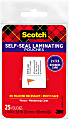 Scotch® Thermal Laminating Pouches, 25 Laminating Sheets, Fits Business Card Size (2.4 in. x 3.8 in.) Paper - LS851G 1 thumbnail image