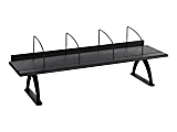Safco Retainer Lip Desk Riser - 8.3" Height x 42" Width x 12.3" Depth - Swivel - Black - Melamine - 1 Each