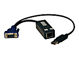 Eaton Tripp Lite Series USB Single Server Interface Unit Virtual Media KVM Switch HD15 USB RJ45 TAA - KVM extender - up to 98 ft 1 thumbnail image