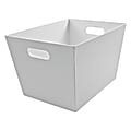 Advantus Storage Bin, 14 1/2" x 10 3/4" x 9", White 1 thumbnail image