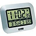 SKILCRAFT® LCD Digital Display Clock, Silver