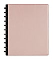 TUL® Discbound Notebook With Pebbled Leather Cover, Letter Size, Narrow Ruled, 60 Sheets, Rose Gold