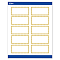 Avery® Printable Labels With Sure Feed® Technology, S00-DJH-PRWMP10, Rectangle, 2" x 4", Matte White, Preprinted Gold Beads Design, Pack Of 100 1 thumbnail image