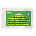 Ashley Productions Photo/Index Card Pockets, 4" x 6", Clear, 25 Pockets Per Pack, Set Of 5 Packs 1 thumbnail image