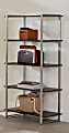 Realspace® Trezza 60"H 4-Shelf Bookcase, Warm Walnut 1 thumbnail image
