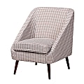 Baxton Studio Gia Houndstooth Accent Chair, Brown/White 1 thumbnail image