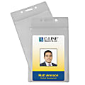 C-Line® Zippered Badge Holders, 3 7/8" x 2 5/8", Clear, Vertical, Pack Of 50 1 thumbnail image