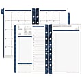 FranklinCovey® Monticello® Planner Refill, 5 1/2" X 8 1/2", 30% Recycled, Blue Marble, January-December 2017