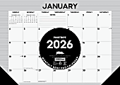 2026 Willow Creek Press Monthly Desk Pad Calendar, 12" x 17", Pinstripe, January To December, 57131 1 thumbnail image