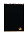 TOPS® Docket® Gold Wirebound Perforated Writing Pad, 8 1/2" x 11 3/4", Legal Ruled, 70 Sheets, Black