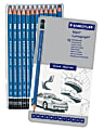 Staedtler® Mars® Lumograph Design Pencil Set, Blue Barrel, Black Lead, Set Of 12 Pencils