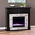 SEI Furniture Petradale Color-Changing Electric Fireplace, 41-1/4”H x 46”W x 15-3/4”D, Black/White