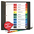 Universal 24804 TOC Index Divider - Printed 1-10 - 8.5" x 11" - 6 Set - White Divider - Multicolor Tab 1 thumbnail image