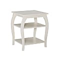 Powell Lahana Side Table With Shelves, 23”H x 20”W x 18”D, Off-White