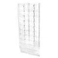 Alpine Hanging Magazine Rack With Adjustable Pockets, 51"H x 20"W x 4"D, Clear