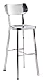 Zuo Modern Winter Bar Chair, Silver 1 thumbnail image