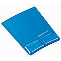 Fellowes® Mouse Pad and Health-V Gel Palm Support, Microban Protection, 0.88" H x 8.25"W  x 9.88" D, Blue