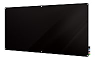 Ghent Harmony Magnetic Glass Unframed Dry-Erase Whiteboard, 48" x 96", Black