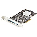 StarTech.com 4-Port USB PCIe Card - 10Gbps USB 3.1/3.2 Gen 2 Type-A PCI Express Expansion Card - 2 Controllers - PEXUSB314A2V2 1 thumbnail image
