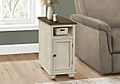 Monarch Specialties Avia Rectangular Accent Table, 24-1/4”H x 11-3/4’W x 21-3/4”D, Antique White 1 thumbnail image