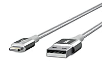 Belkin® DuraTek Lightning-To-USB Cable, 4', Silver, F8J20704-SLV