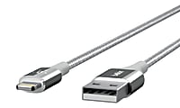Belkin® DuraTek Lightning-To-USB Cable, 4', Silver, F8J20704-SLV 1 thumbnail image