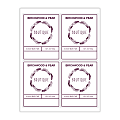 Custom 1-Color Laser Sheet Labels And Stickers, 4" x 5" Rectangle, 4 Labels Per Sheet, Box Of 100 Sheets